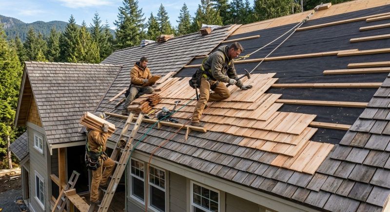 Cedar Shake Roof Construction in Bogota, NJ