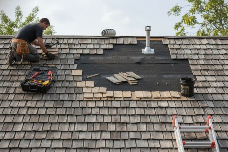 Shake Shingle Repair in Alpine, NJ