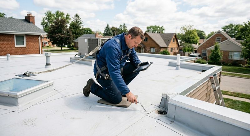 Single Ply Roof Inspection in Passaic County, NJ