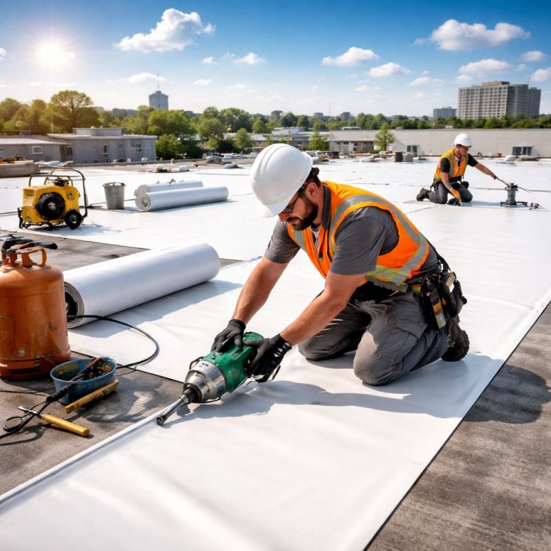 Single Ply Roof Installation in Passaic County, NJ