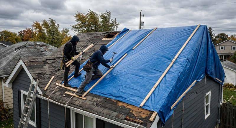 Storm Damage Roof Tarping in Passaic County, NJ